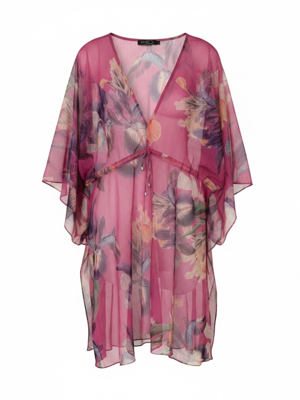 PatBO Magenta Floral Sheer Kimono Cover-Up, Size Large, EUC